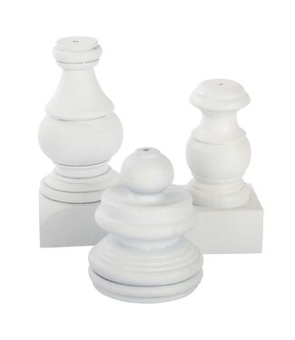 THE ROUND TOP COLLECTION White Display Pole with Rustic Stake - Sold Individually