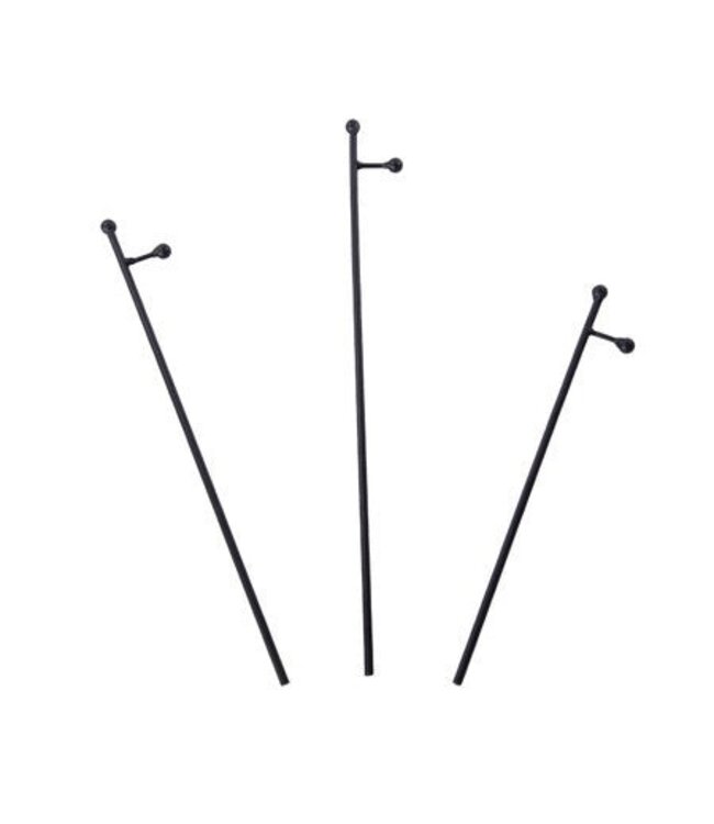 THE ROUND TOP COLLECTION White Display Pole with Rustic Stake - Sold Individually