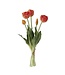 15 Inch Real Touch Tulip Bud & Bloom Bundle UV Protected