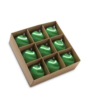 3" Green Satin Ball Ornaments - Sold Individually