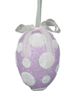 Polkadot Egg Ornament Lavender