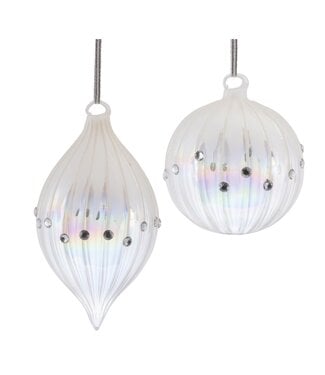 Iridescent Jeweled Glass Ornament