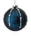 4" Glass Pearl Bead Stripe Ball Ornament