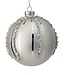 4" Glass Pearl Bead Stripe Ball Ornament