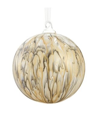 4.75" Glass Ball Ornament Gold Mixed