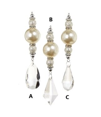 Crystal Pearl Drop Ornament