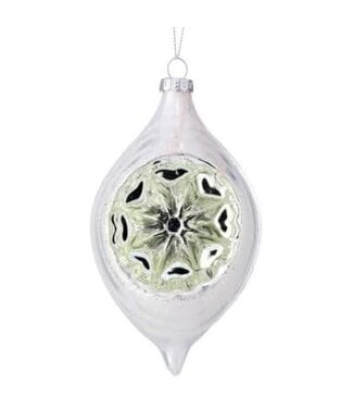 5.5" Glass Pearl Reflector Finial Ornament