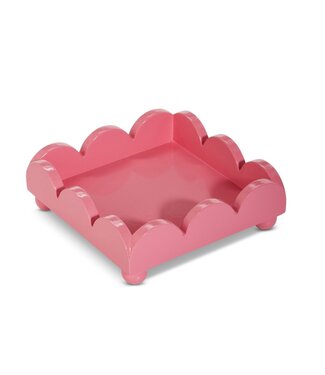 6” Pink Scalloped Napkin Holder
