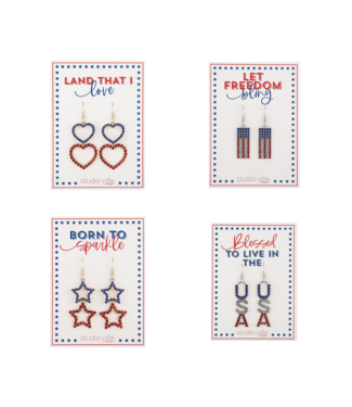 USA Earrings - Sold Individually