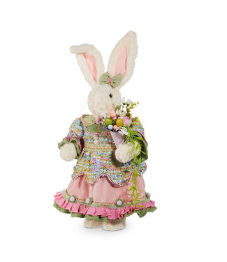24" Mrs. Bunny with Pink Ruffled Skirt