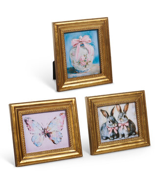 6" Pastel Springtime Framed Art - Sold Individually