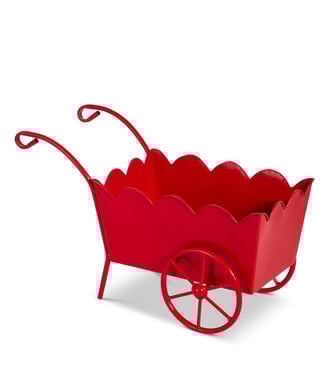 16" Red Scalloped Wagon