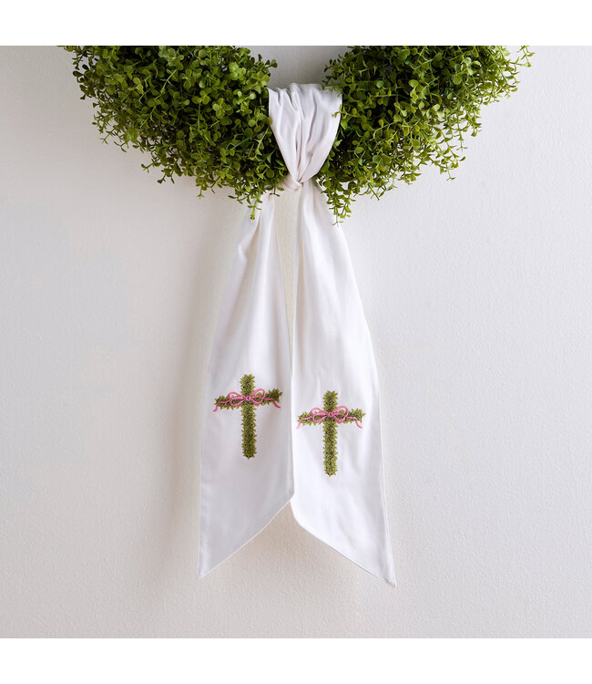 60" Easter Cross Wreath Sash