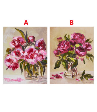 16" Rosy Whispers Wall Art - Sold Individually