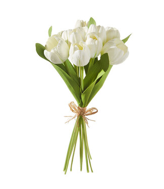 15” Real Touch White Tulip