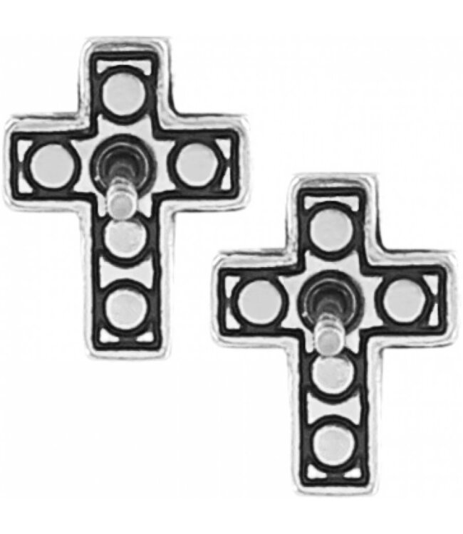 BRIGHTON Starry Night Cross Mini Post Earrings - Silver