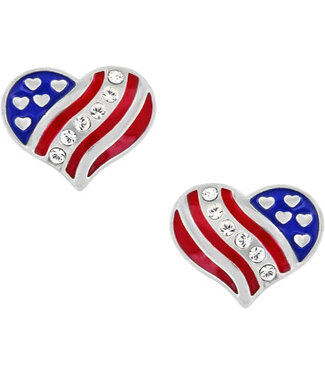 BRIGHTON Hearts and Stripes Mini Post Earrings