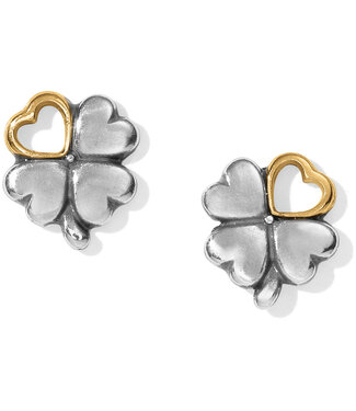 BRIGHTON Clover Heart Mini Post Earrings