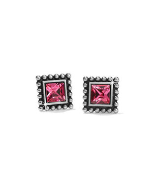BRIGHTON Sparkle Square Pink Mini Post Earrings