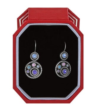 BRIGHTON Halo French Wire Earrings with Gift Box -Tanzanite