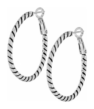 BRIGHTON Twist Oval Hoop Charm Earrings