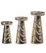 Etched Silver Mercury Glass Candle Holders - Sold Individually