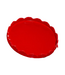 Round Red Scalloped Tray - Sold Individually