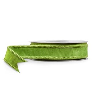 1" x 10 Yds Green Wired Ribbon