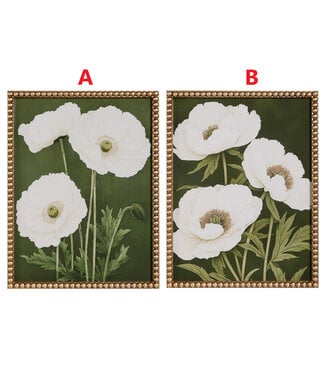 22" Poppy Petals Framed Wall Art - Sold Individually