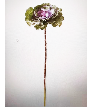 18 Inch Purple & Green Ornamental Cabbage Pick