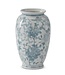 Teal & White Porcelain Chinoiserie Vase