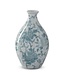 Teal & White Porcelain Chinoiserie Vase
