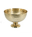 Handmade Decorative Aluminum Pedestal Bowl - Gold