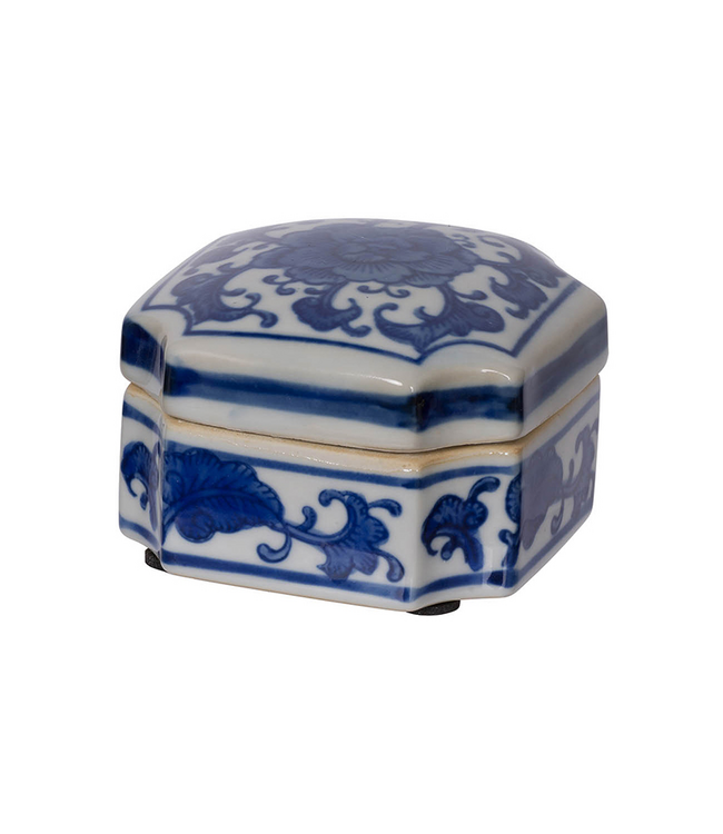 Leith Blue and White Decorative Box - Sold Individually