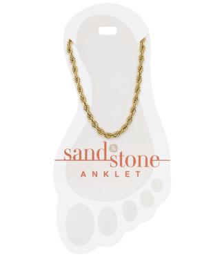 Gold Rope Chain Sand & Stone Anklet