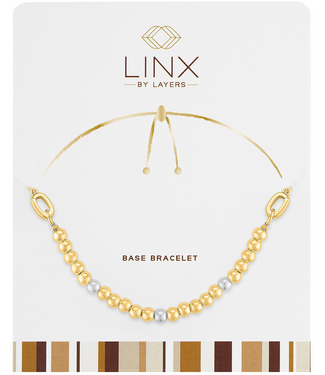 Gold Ball & Pearl Base Bracelet