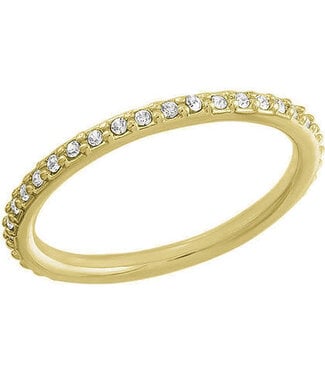 Thin Diamond Gold Layers Ring