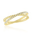 CZ Crossover Gold Layers Ring