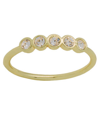 Five CZ Gold Layers Ring