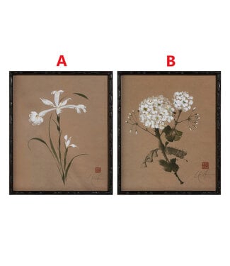 24" Perennial Grace Framed Wall Art - Sold Individually