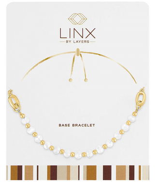 Gold White Facet LINX Base Bracelet