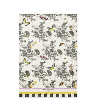 MACKENZIE CHILDS Butterfly Toile Printed Dish Towel