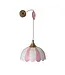 Enameled Metal Scalloped Striped Pendant Lamp
