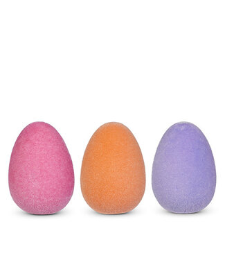 8" Sherbet Flocked Egg