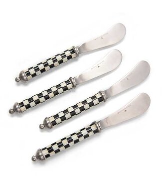 MACKENZIE CHILDS Supper Club Spreader Courtly Check - Sold as Set