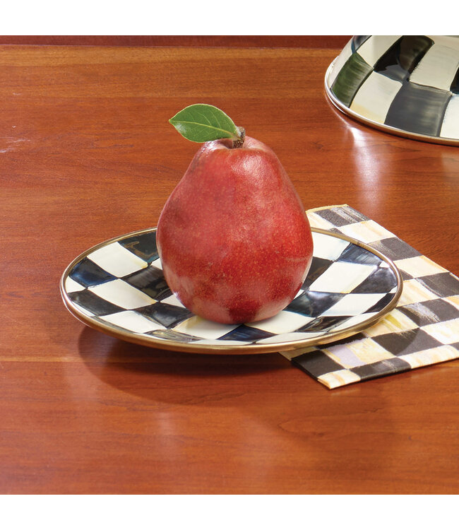 MACKENZIE CHILDS Courtly Check Enamel Saucer