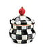 MACKENZIE CHILDS Courtly Check Enamel Lidded Sugar Bowl