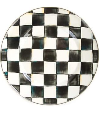 MACKENZIE CHILDS Courtly Check Enamel Dinner Plate