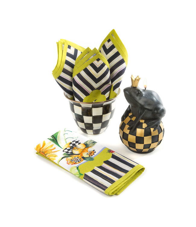 MACKENZIE CHILDS Courtly Check Large Flower Pot