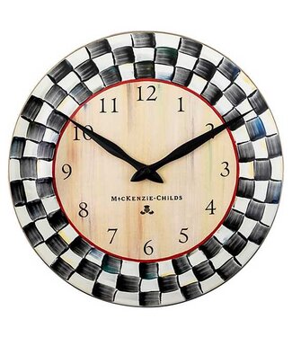 MACKENZIE CHILDS Courtly Check Enamel Clock